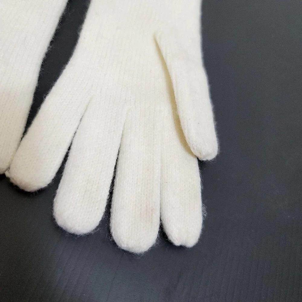 Vintage 50s Astral White Beaded Gloves‎ British Hong Kong Mid Century Bridal